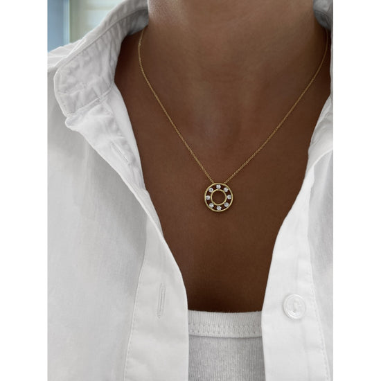 Charles Krypell Floating Diamond Circle Pendant
