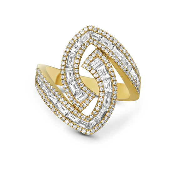 Charles Krypell Diamond Ying Yang Ring