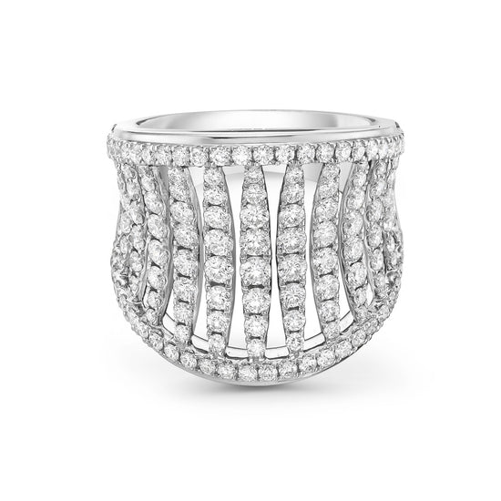 Charles Krypell Diamond Birdcage Saddle Ring