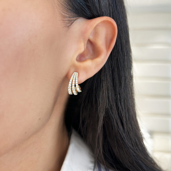Charles Krypell Swoop Diamond Birdcage Earring