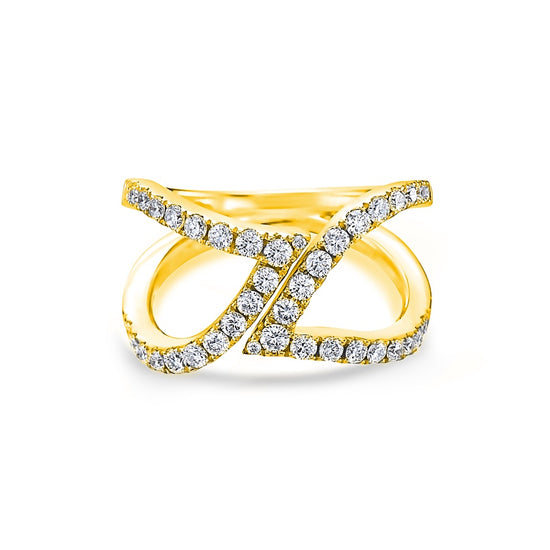 Charles Krypell Double Leaf Diamond Ring