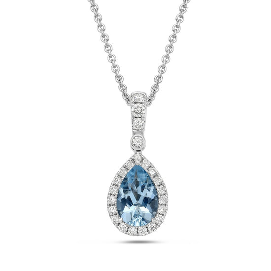 Charles Krypell Pear Shape Aquamarine Pendant