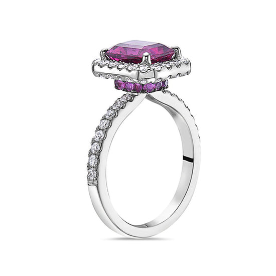Charles Krypell Hidden Scarf Rubellite Tourmaline Ring