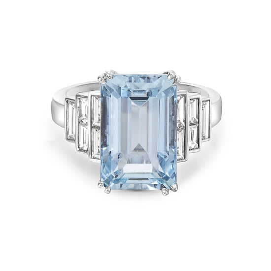 Charles Krypell Green Tourmaline Step Ring