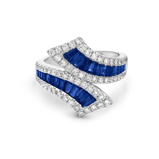 Charles Krypell Graduated Baguette Bypass Ring