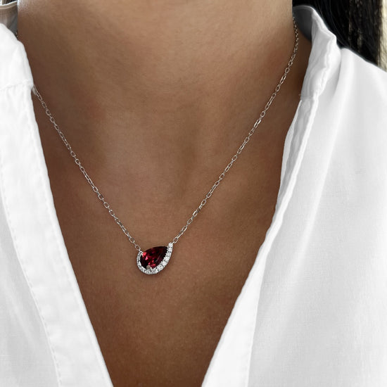 Garnet Cradle Pendant