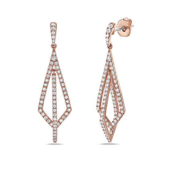Charles Krypell Double Kite Drop Earrings