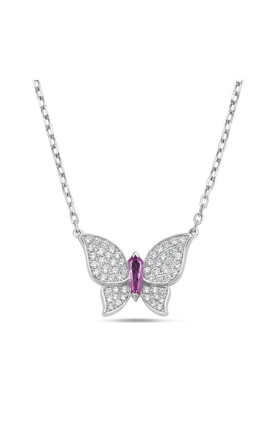 Pavé Butterfly Necklace