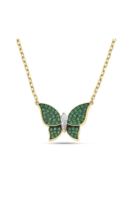 Pavé Butterfly Necklace