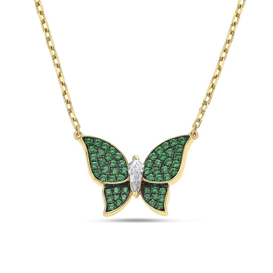 Charles Krypell Pavé Butterfly Necklace