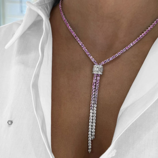 Signature Pink Ombre Lariat 17"