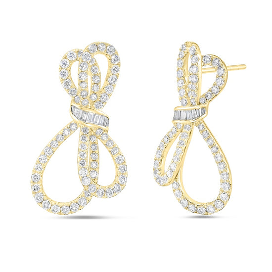 Charles Krypell Diamond Bow Earrings