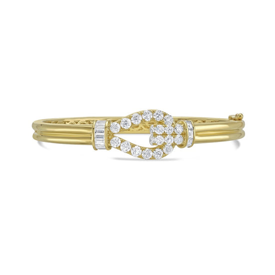 Charles Krypell Gold and Diamond Lasso Bangle