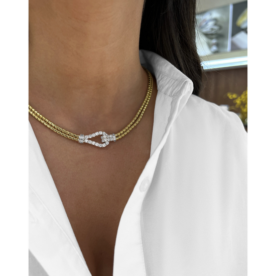 Gold and Diamond Lasso Necklace