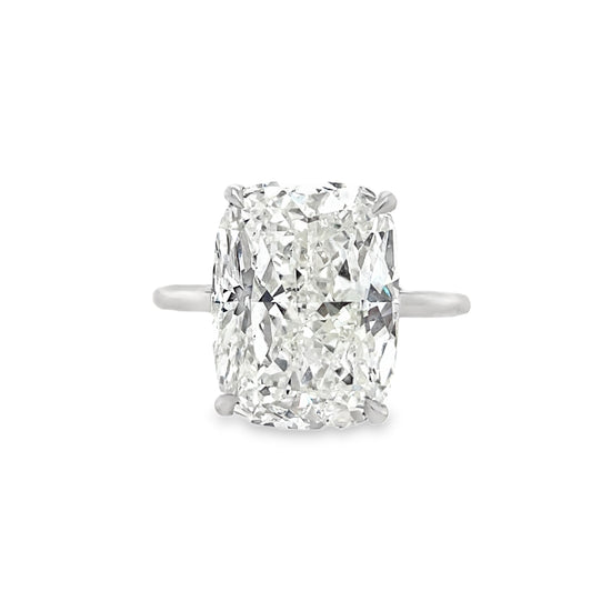 10CT Cushion Cut Diamond Solitaire Ring