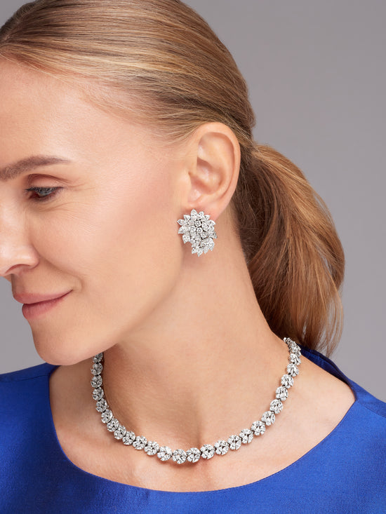 Diamond Cluster Earrings