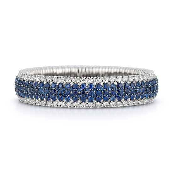 Giotto 9 Blue Sapphire and Diamond Stretch Bracelet