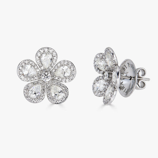 Classic Flower Diamond Earrings