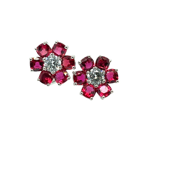 Ruby Flower Ring