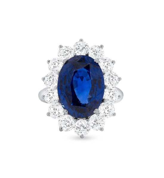 10CT Oval Sapphire Ring