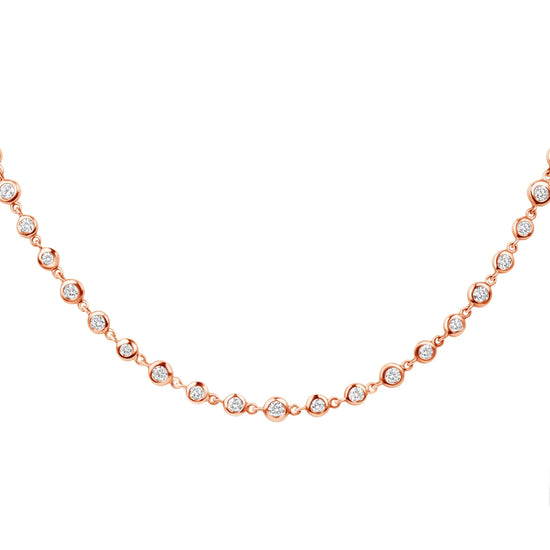 Rose Gold Diamonds by the Yard Necklace