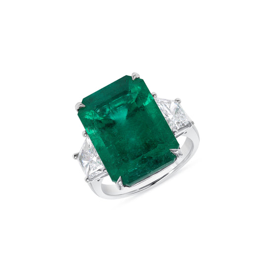 10CT Emerald and Diamond Ring
