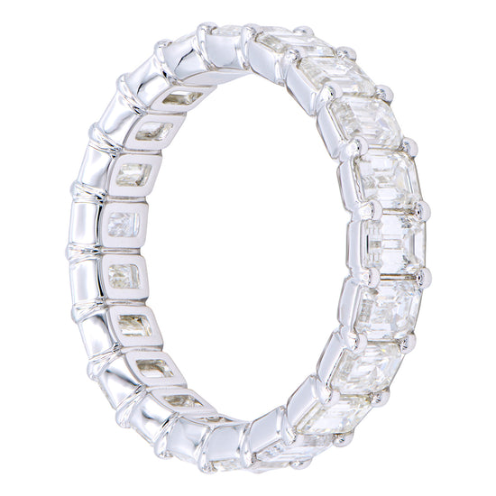 4CT Emerald Cut Diamond Eternity Band