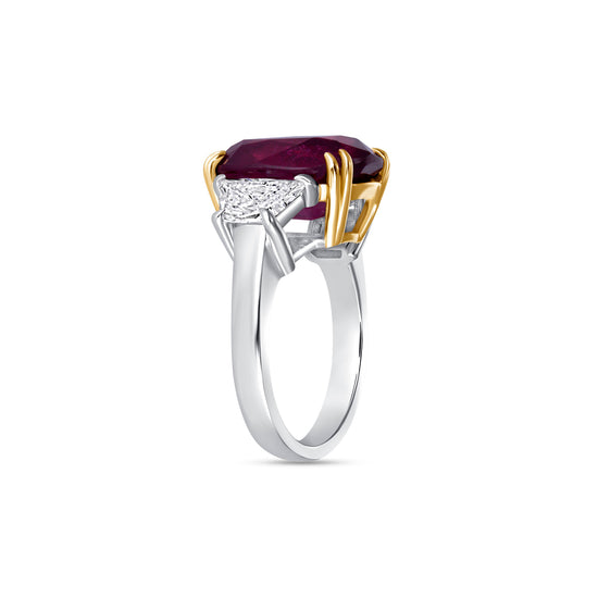 11.52CT Oval Cut Mozambique Ruby Ring