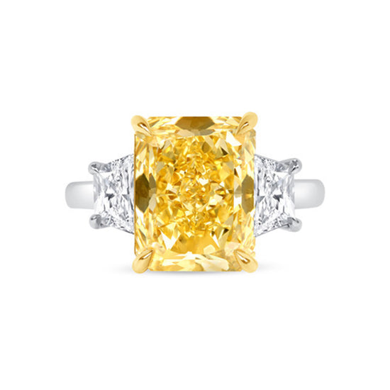 Fancy Intense Yellow Radiant Diamond Ring
