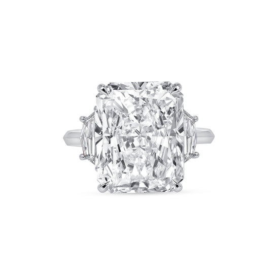 10CT Radiant Rectangular Diamond Ring