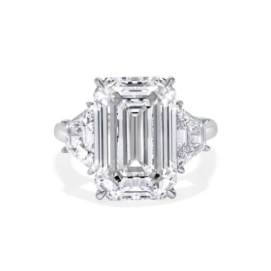 10CT Emerald Cut Diamond Ring