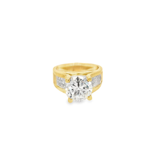 4CT Diamond Ring with Pave Details