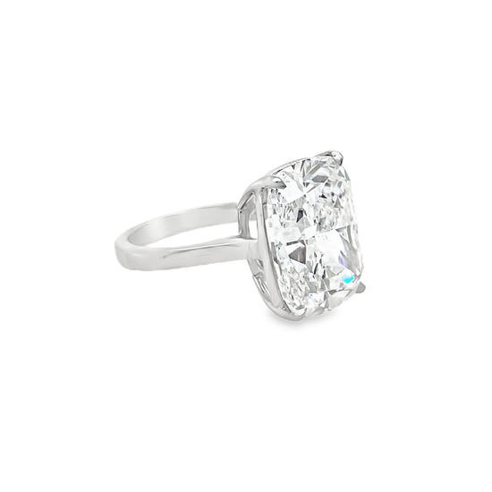 11CT Cushion Cut Diamond Solitaire Ring