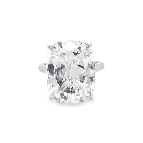 11CT Cushion Cut Diamond Solitaire Ring