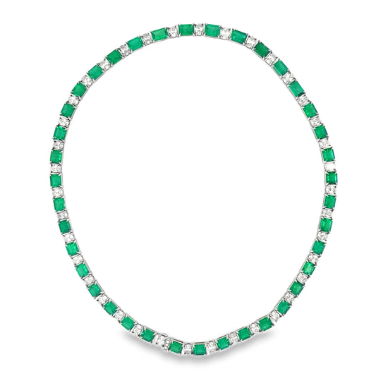Emerald and Diamond Necklace
