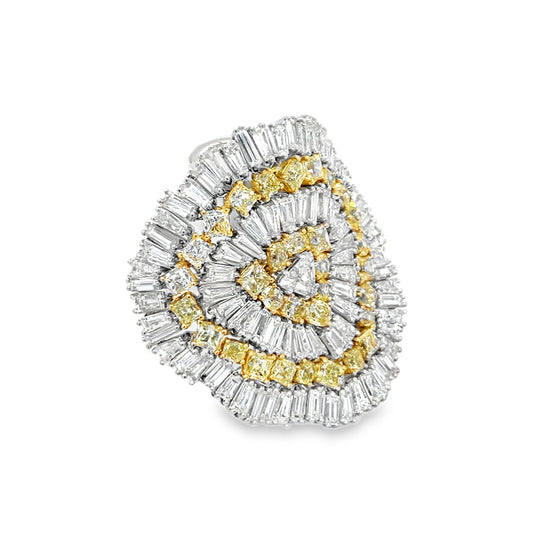 Etho Maria Flexible Yellow and White Diamond Ring