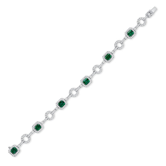 6CT Emerald Link Bracelet