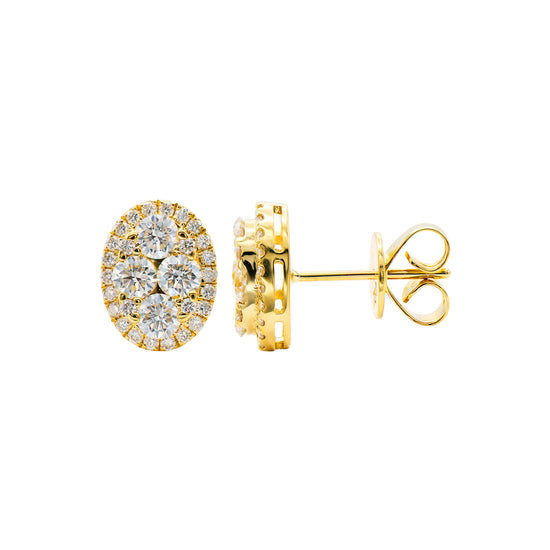 Oval Diamond Studs