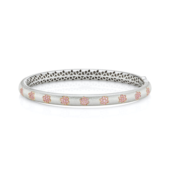 Argyle Pink Diamond 6P Floral Cuff Bracelet