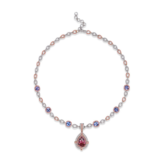Argyle Pink Diamond and Pink Tourmaline Necklace
