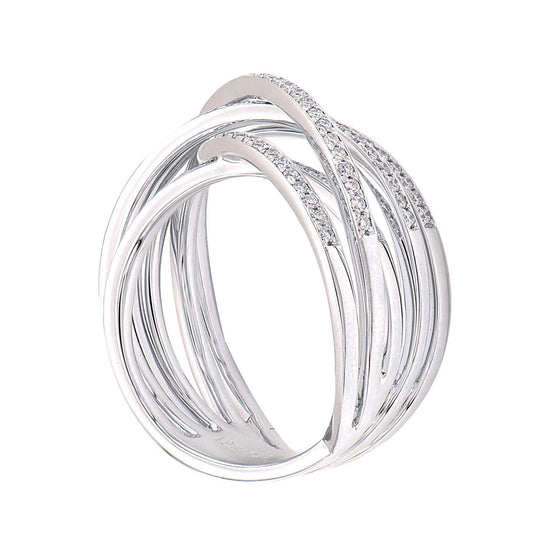 Diamond Crossover Ring