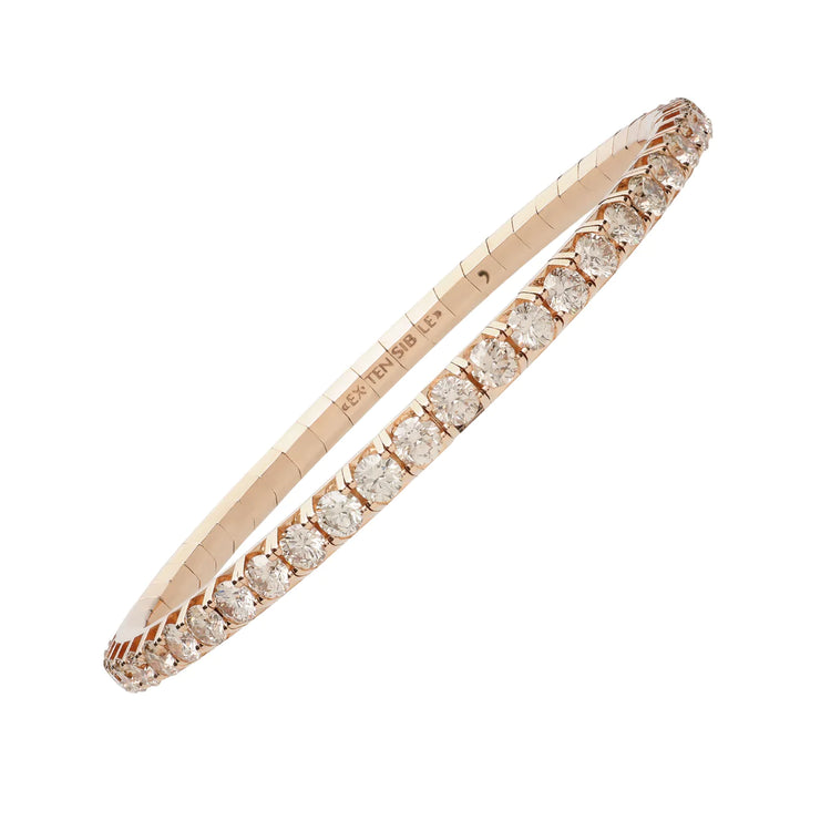5.50 CT Diamond Stretch Tennis Bracelet Rose Gold