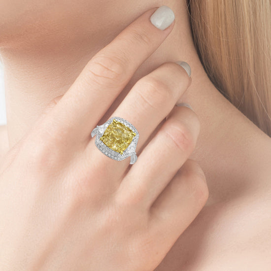 Fancy Yellow Diamond Engagement Ring