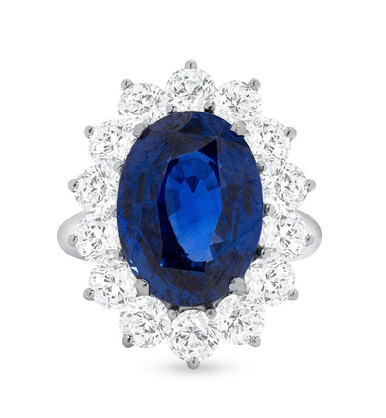 10CT Oval Sapphire Ring
