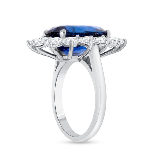 10CT Oval Sapphire Ring