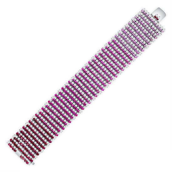 Sapphire and Ruby Ombre Bracelet