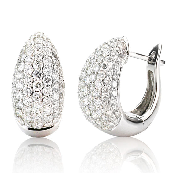2CT Pave Diamond Earrings