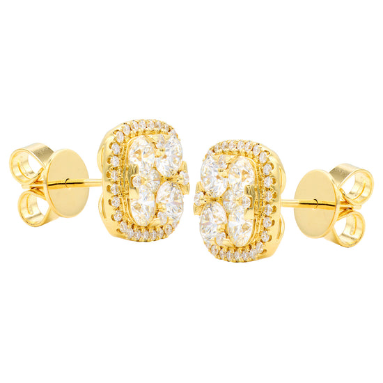 Diamond Cluster Earrings