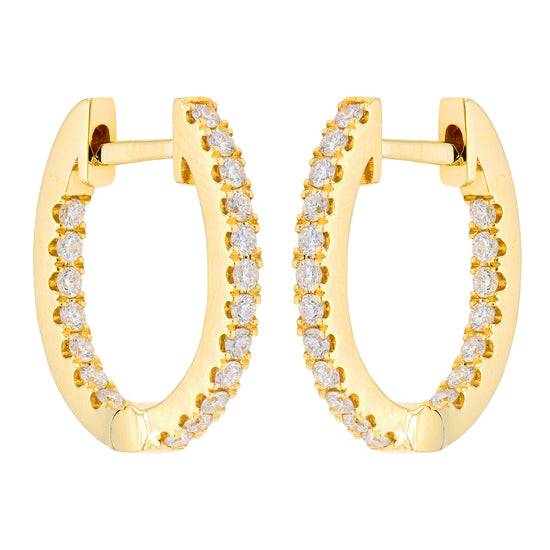 Yellow Gold Diamond Earrings