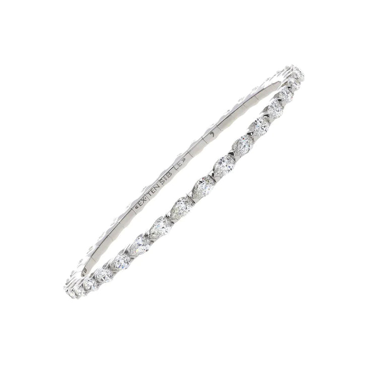 6.81 ct diamond strech tennis bracelet features 38 marquise diamonds